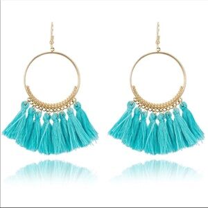 Tassel hoop earrings